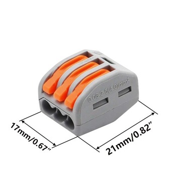 SZYBKOZŁĄCZKA ZŁĄCZKA KABLOWA NA DRUT LINKĘ LINKA 3x4 50szt