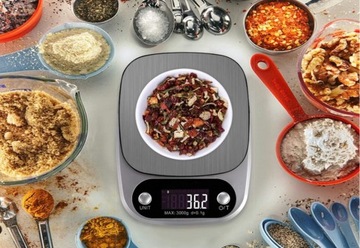 Точные кухонные весы DraVires 3 кг 0,1 г ЖК + наклейка