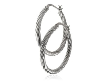 Kolczyki srebrne Dmuchane koła 3 cm k3427 - 4,8 g