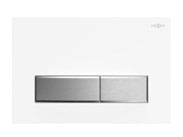 PRZYCISK WC FENIX 09 do GEBERIT UP320 BIAŁY BŁYSZCZĄCY CHROM