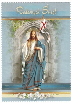 POCZTÓWKA KARTKA WIELKANOC ŚWIĘTA 1 SZT. religijna