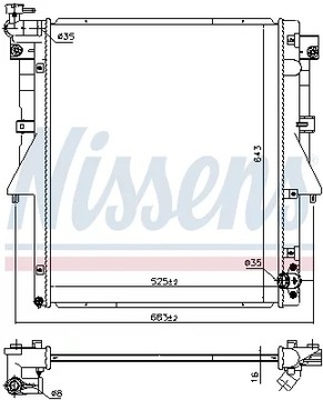 NISSENS 606549 CHLADIČ FIAT FULLBACK 16-