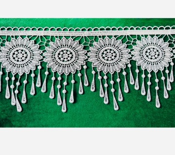 GIPIURA 15 cm OZDOBA DEKORACJA KORONKA FIRANA WZORY ŁAPACZ SNÓW