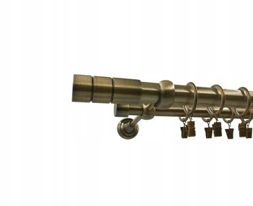 KARNISZ Podwójny 25+19mm ZŁOTO ANTYK 480 CYLINDER