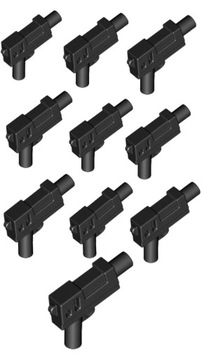 LEGO 10szt Broń blaster pistolet automatyczny Black czarny 62885 Nowy