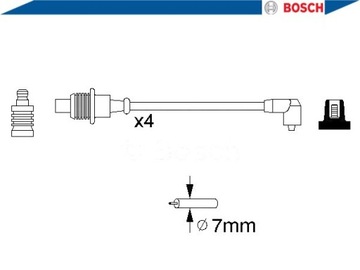 BOSCH 0 986 356 767 SADA PŘÍVODŮ ZAPALOVACÍ
