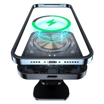 АВТОДЕРЖАТЕЛЬ QI БЕСПРОВОДНОЕ ЗАРЯДНОЕ УСТРОЙСТВО для MAGSAFE для IPHONE 15W