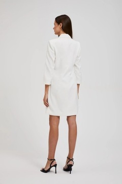 Sukienka w stylu marynarki biała XL od MOODO