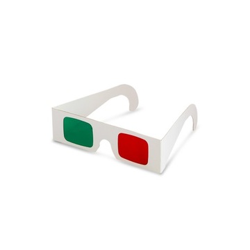 Okulary anaglifowe 3D (czerwone/zielone)