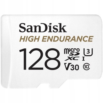 Карта SanDisk High Endurance microSDXC 128 ГБ V30