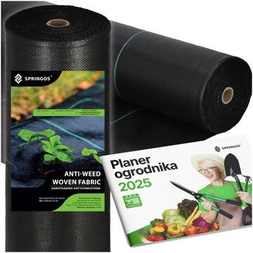 GRUBA AGROWŁÓKNINA Antychwastowa 90g AGROTKANINA 1,1x50m CZARNA na CHWASTY