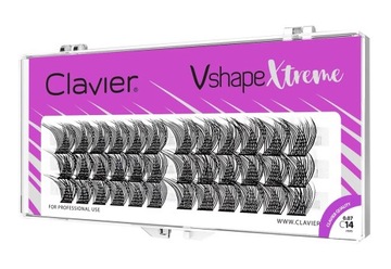 Kępki rzęs Vshape Xtreme Clavier V - 14mm