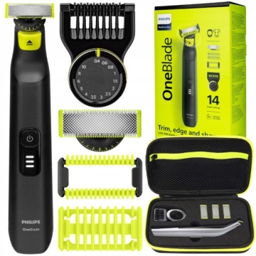 Holicí Strojek Philips Oneblade Pro 360 Na Obličej A Tělo, Strojek, 2 Břity Pouzdro