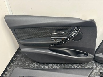 BMW F30 обивка, дверные панели, черный комплект