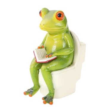 Resin Frog Statue Figurine Sculpture 5x8.5x11CM