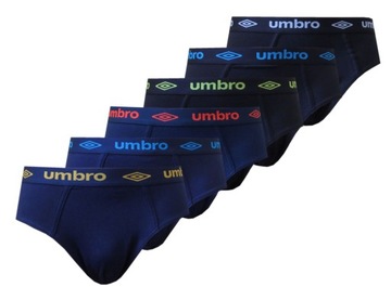 6szt Slipy męskie UMBRO bawełna czarny granat BOX 6pak XXL