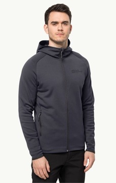 MĘSKA BLUZA POLAROWA JACK WOLFSKIN Z KAPTUREM XL