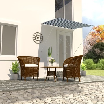 Складная маркиза vidaXL 200 x 150 см, синий и белый