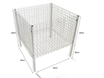 ТОРГОВАЯ КОРЗИНА НА ХРОМ ПРОФИЛЯХ 80х80см