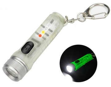 MINI LATARKA LED 5 DIOD 10 TRYBÓW MAGNES KLIPS USB