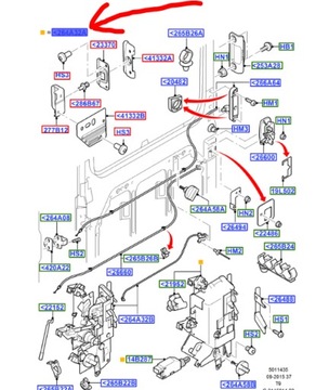 ZAMEK DRZWI PRZESUWNYCH LH FORD TRANSIT 2000-06