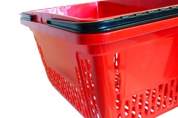 Корзина для покупок красная пластик 28л.