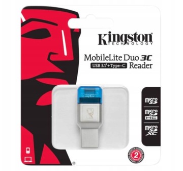 Устройство чтения карт памяти microSD Kingston MobileLite Duo 3C USB C