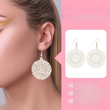 СЕРЬГИ МИСС БЕЛЫЙ РИС ИЗ БУСИН