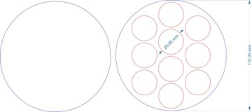 Подставка для передвижения на 10 круглых подставок 25х25мм для батальных игр.