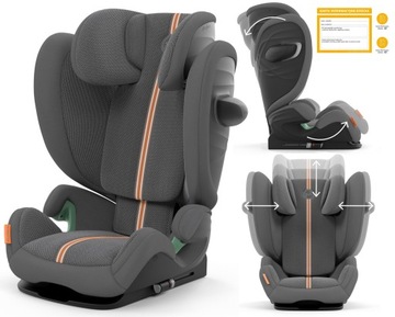 Fotelik Cybex Solution G Plus i-Fix 100-150cm ADAC Lava Grey