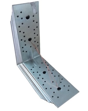 KĄTOWNIK CIESIELSKI MONTAŻOWY Z PRZETŁOCZENIEM 200x200x80 MM - 25 SZT