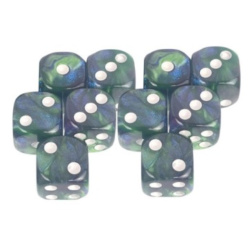 НАБОР ИЗ 10 КУБИКОВ D6 для РПГ «ОПАСНЫЕ ДЖУНЛИ», ШЕСТИГРАННЫЕ КУБИКИ 1,6 СМ