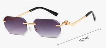 Прямоугольные узкие ретро очки без бретелек унисекс MAXIGROUP тренд 2024