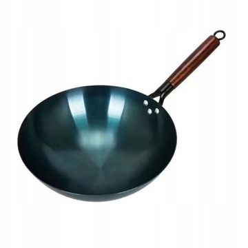 Patelnia WOK żelazo chiński głęboki do dań azjatyckich 34cm