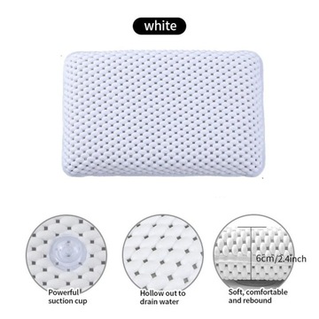 Подголовник подушки ванны водоустойчивый с цветом валика ванны присосок белым