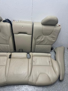 KOMPLET SEDADLA SEDAČKY PŘEDNÍ ZADNÍ KŮŽE SVĚTLÝ VOLVO XC60 2007-2013 W-WA