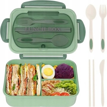 DUŻA LUNCHBOX Z PRZEGRÓDKAMI POJEMNIK ŚNIADANIÓWKA