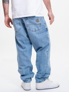 SZEROKIE Spodnie Jeansowe MĘSKIE BAGGY JASNE NIEBIESKIE Jigga Wear Icon 4XL
