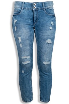 C&A Bawełniane Jeansowe Spodnie Jeansy Jeans Dziury Przetarcia XXL 44