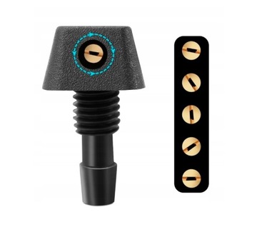 УНИВЕРСАЛЬНЫЕ ФОРСУНКИ ОМЫВАТЕЛЯ, ПЕРЕДНИЕ СТЕКЛА, ПРОТИВОТУМАНКИ + СОЕДИНИТЕЛЬНЫЙ ШЛАНГ + ЗАЖИМЫ