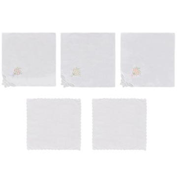 5x КРУЖЕВНЫХ ПАСТЕЛЬНЫХ ВЫШИВОК, ЭЛЕГАНТНЫЕ ХЛОПКОВЫЕ НАРУЧКИ