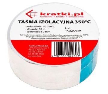 Taśma izolacyjna wysokotemperaturowa termiczna na temperaturę +350 C