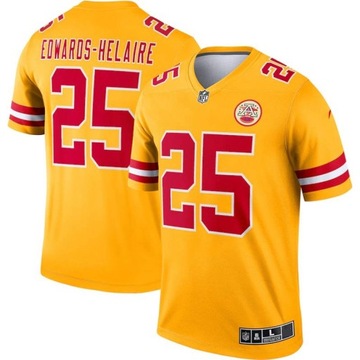 Gorąca koszulka Kansas City Chiefs nr 25 Edwards-Helaire