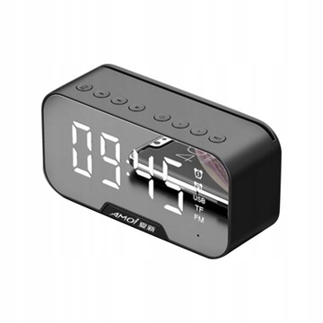 Bezprzewodowy głośnik bluetooth, zegar lustrzany