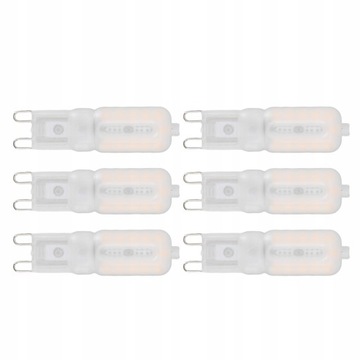6X ŻARÓWKA LED G9 5W CIEPŁA