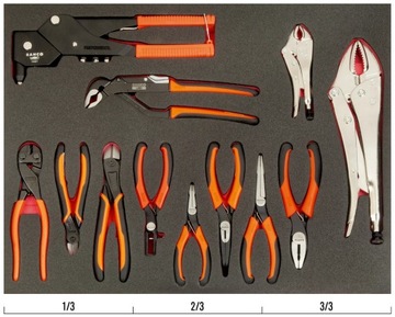 Набор из 12 предметов MIX PLIERS 3 плоскогубца BAHCO