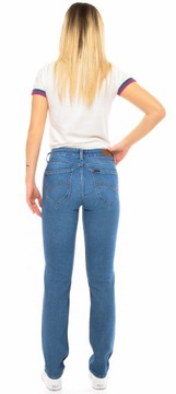 LEE spodnie SLIM straight blue jeans ELLY W28 L31