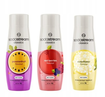 SodaStream Zestaw Saturator Terra CZARNY + 3x400ml Koncentrat do wody