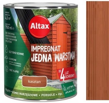 ALTAX IMPREGNAT DO DREWNA OGRODOWEGO 0,75L KASZTAN