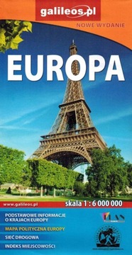 EUROPA MAPA SAMOCHODOWA POLITYCZNA GALILEOS
